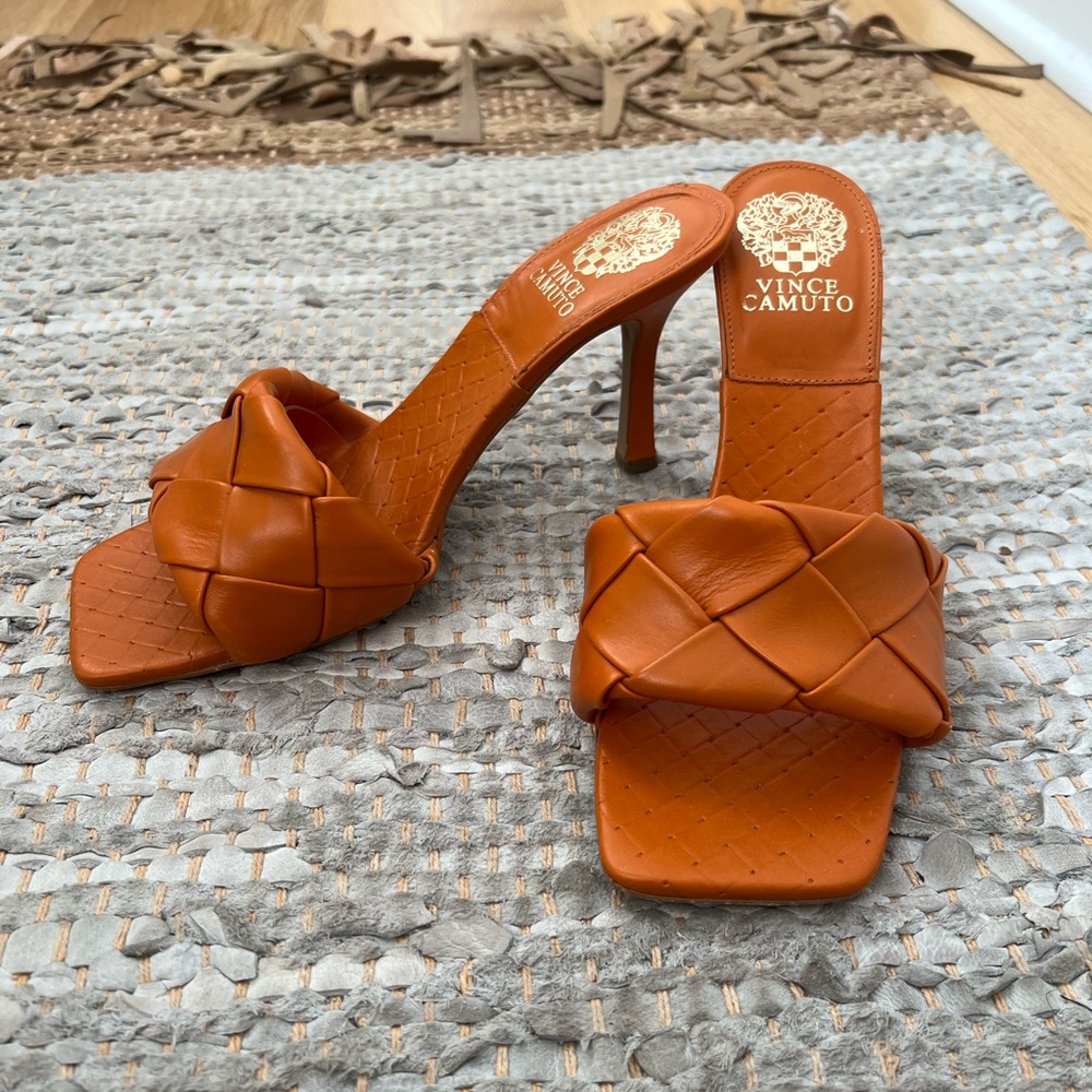 Vince Camuto braided leather mules
